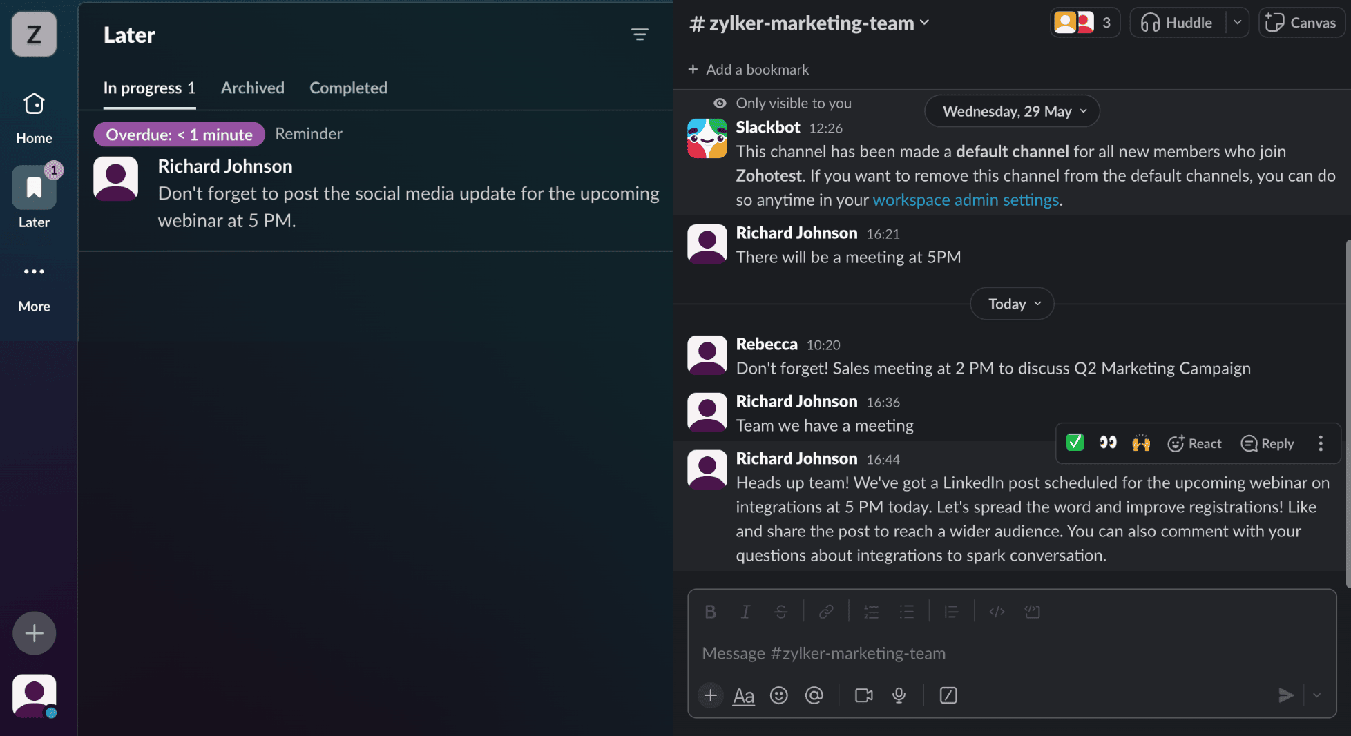 Zoho Workflow Template Examples Create an automated workflow with different applications using Zoho ...