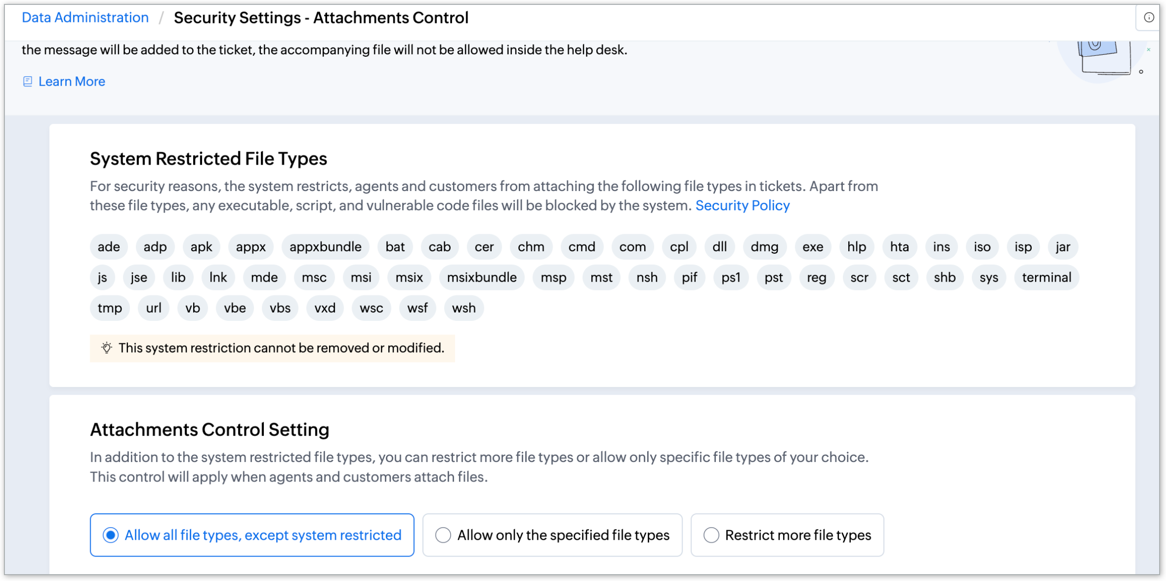 File Attachmet Ensure safe file attachment and sharing with Attachment Control in Zoho ...
