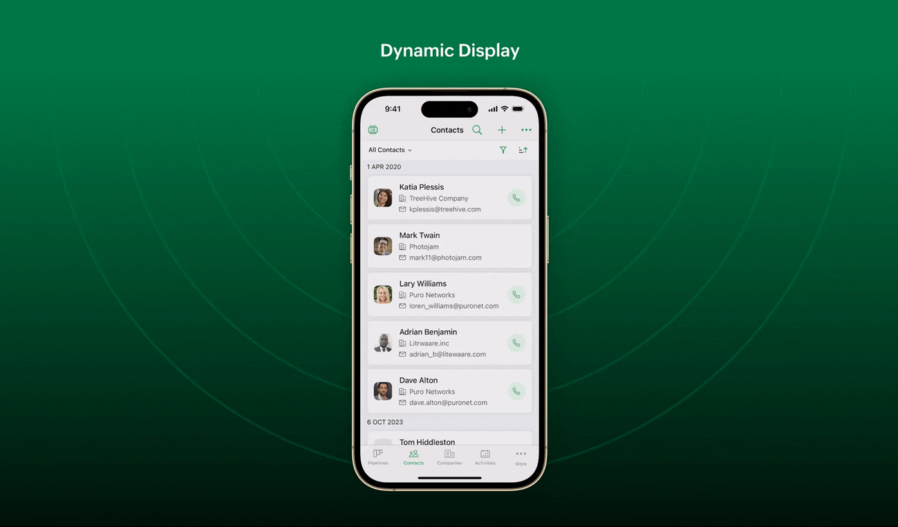 Dynamic Display Acc Dynamic Display - Bigin - iOS