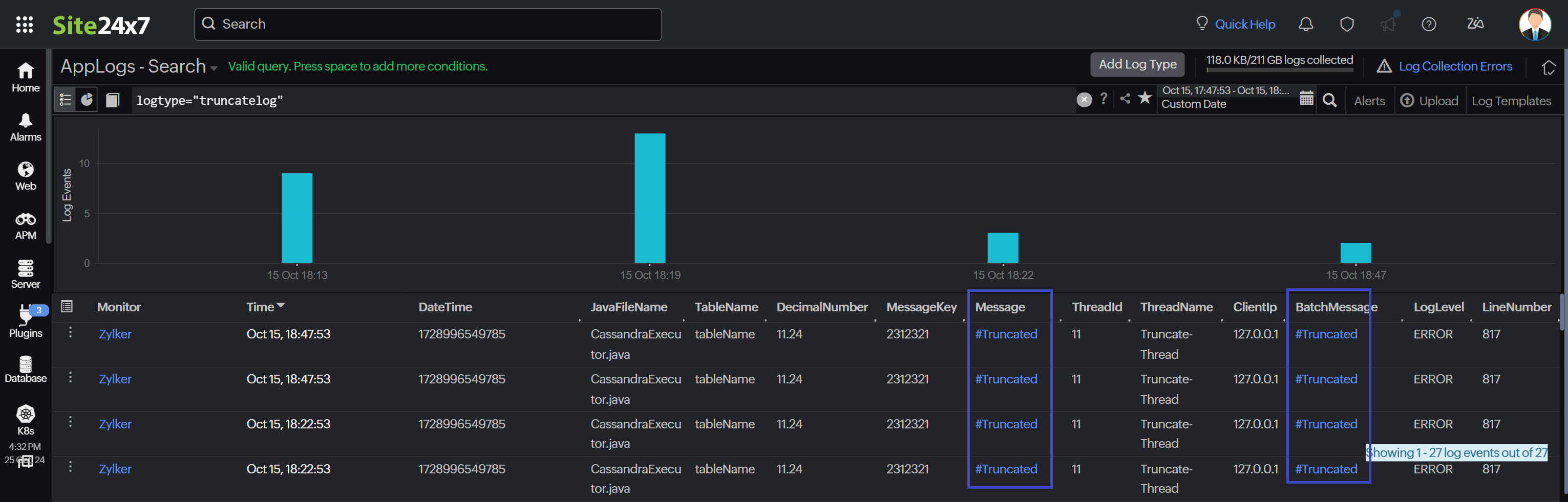 Inactivate Log Line Rave Introducing clickable links for large log lines - Site24x7 Forum