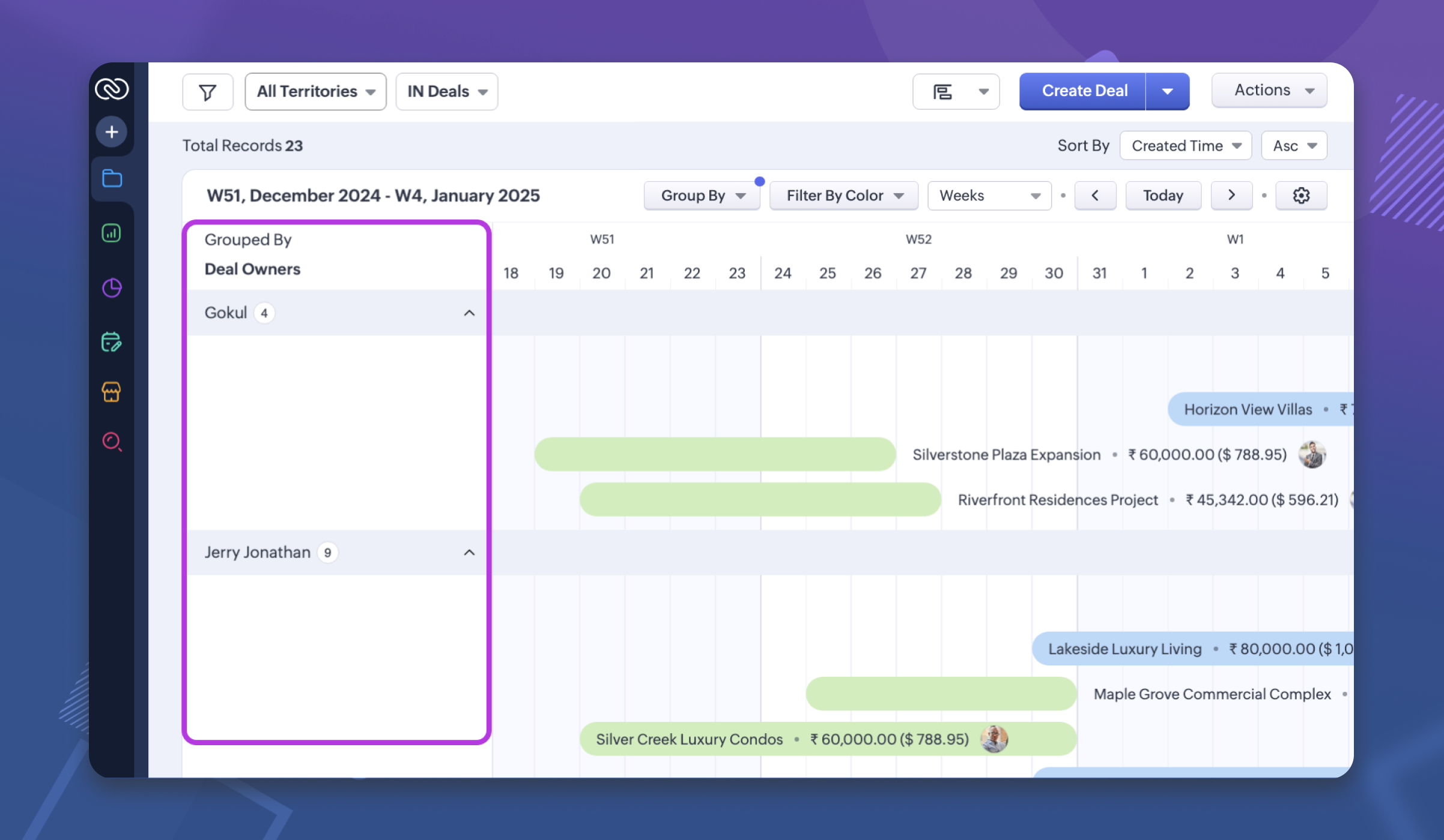 Timeline View in CRM - a linear way to visualize records over time