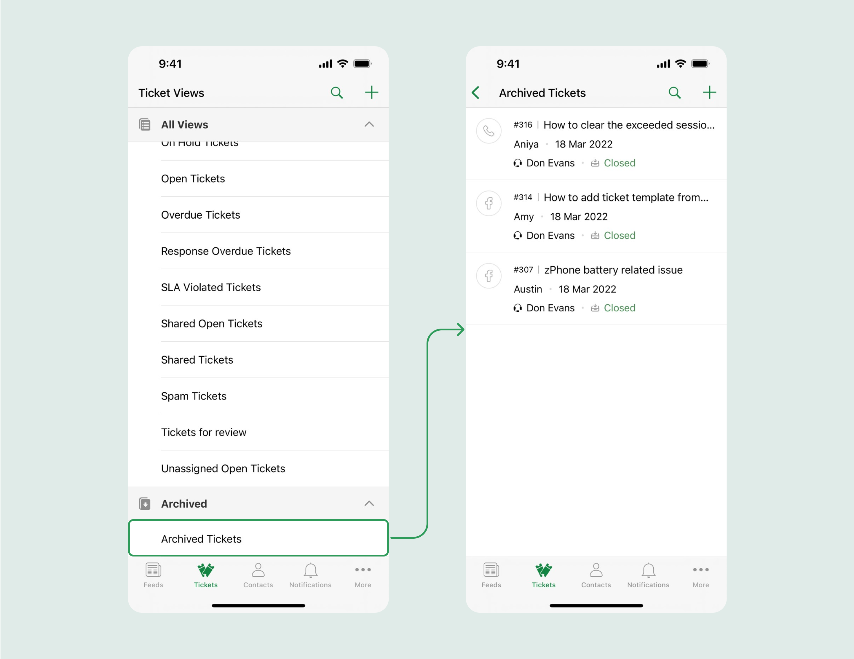 Ios Desk Zoho Desk iOS app update: Archived ticket list view