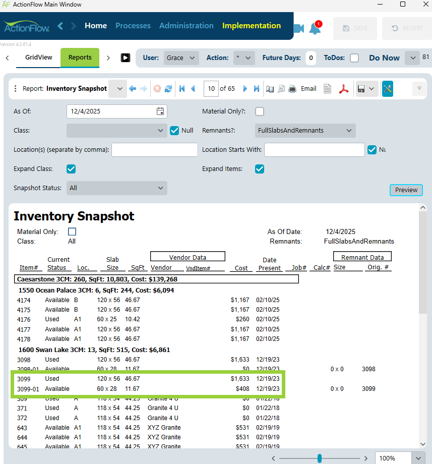 Wip Inventory Records Inventory Snapshot Report Issue Fixed: Accurately Track Remnants ...