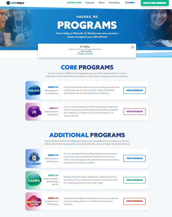 🚀 CodeNinjas Website Update: Programs Page Redesign, AI Academy Launch ...