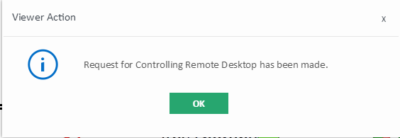 Request for Controlling Remote Desktop has been made