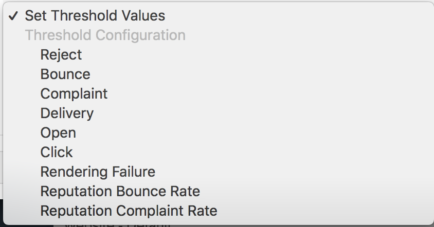 Available SES Thresholds
