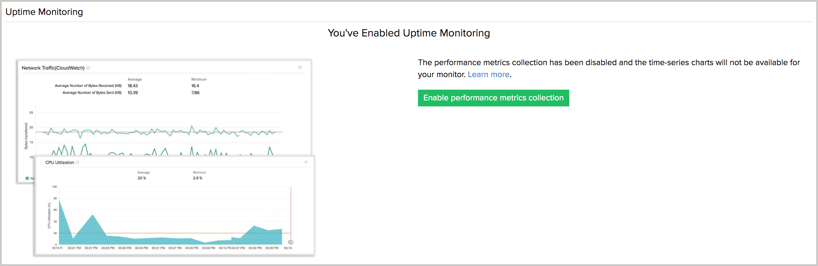 uptime monitoring enabled for AWS resources