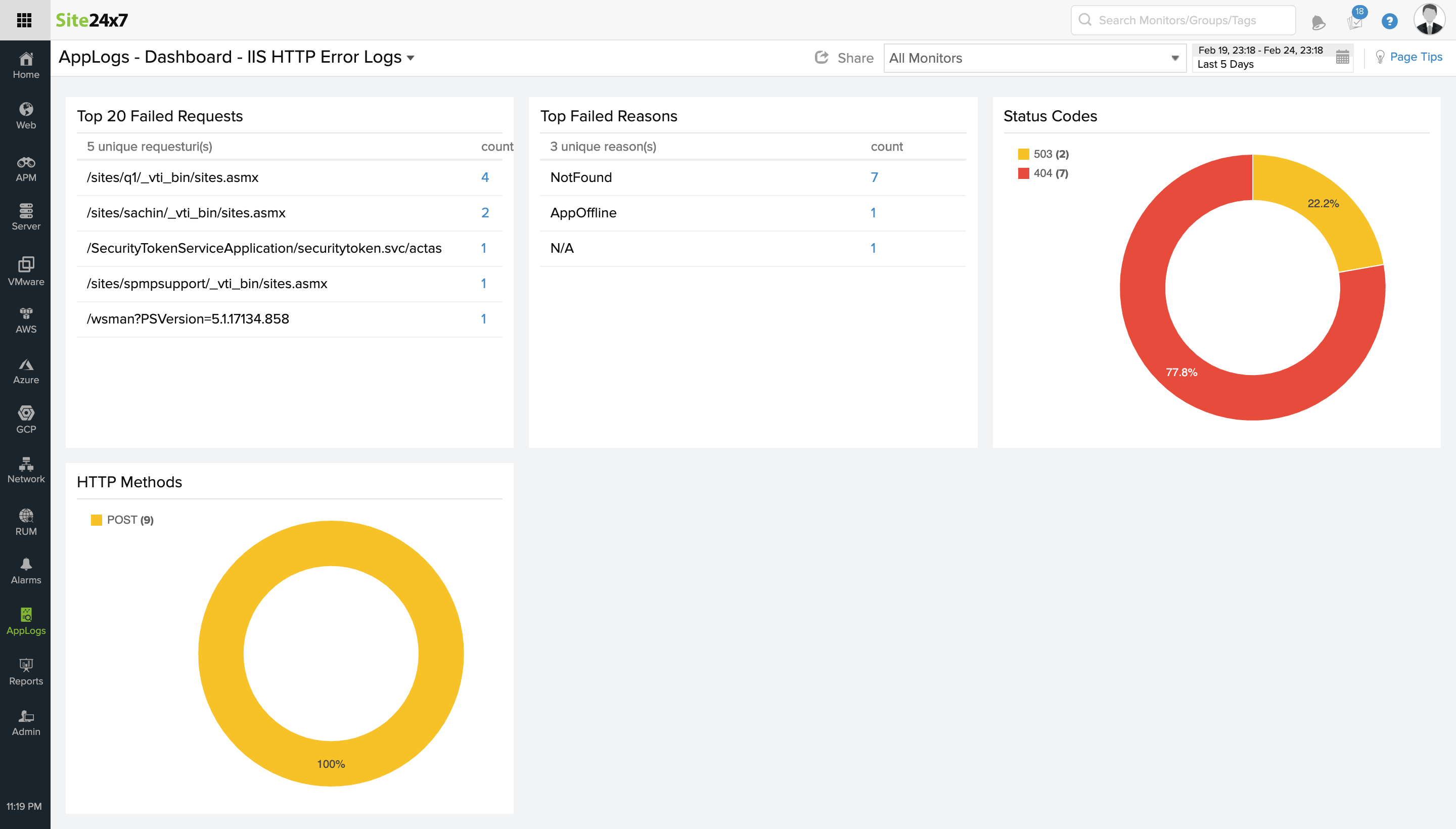 Troubleshoot more with IIS HTTPERR logs