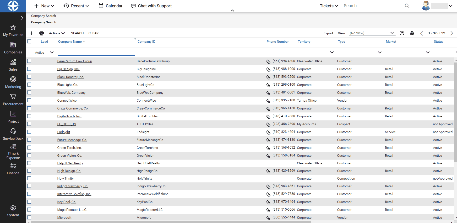 ConnectWise Company IDs