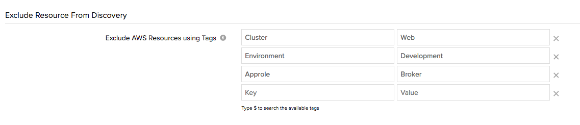 Exclude resources based on user defined metadata