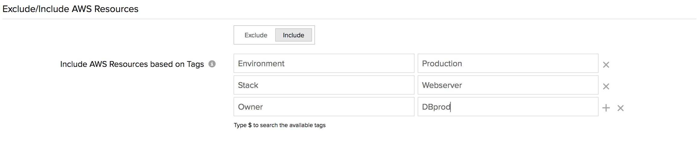 Filter AWS resource instances