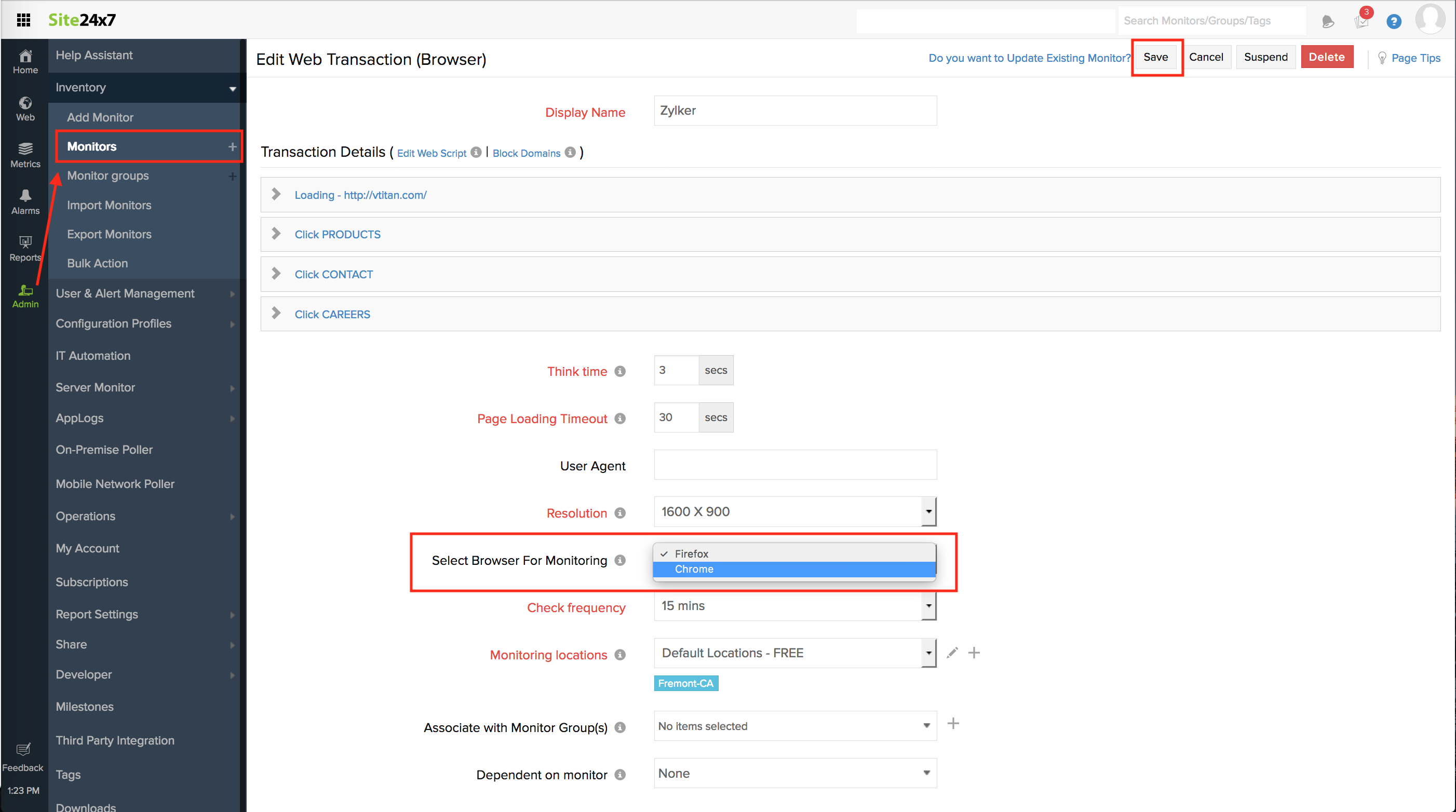 Web Transaction Browser Client