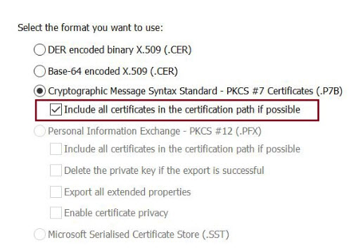 P7b File P7B certificate installation
