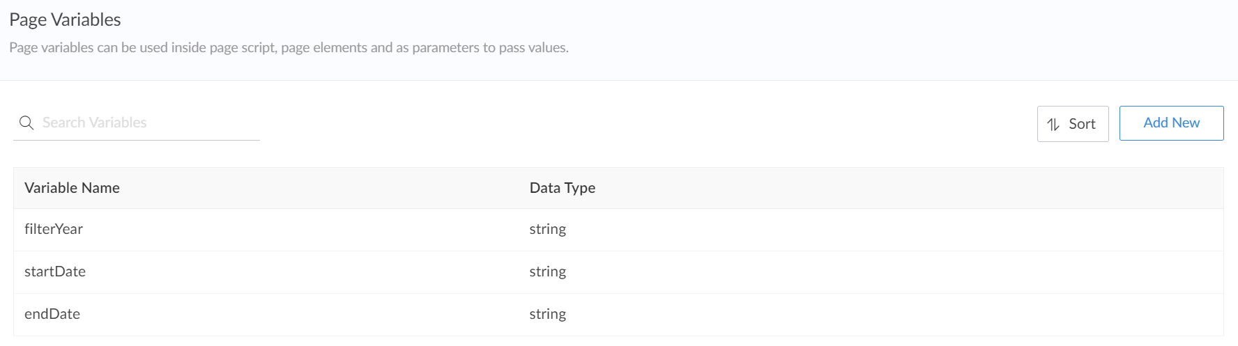 Zoho Creator Dynamic Filter - Add Page Variables