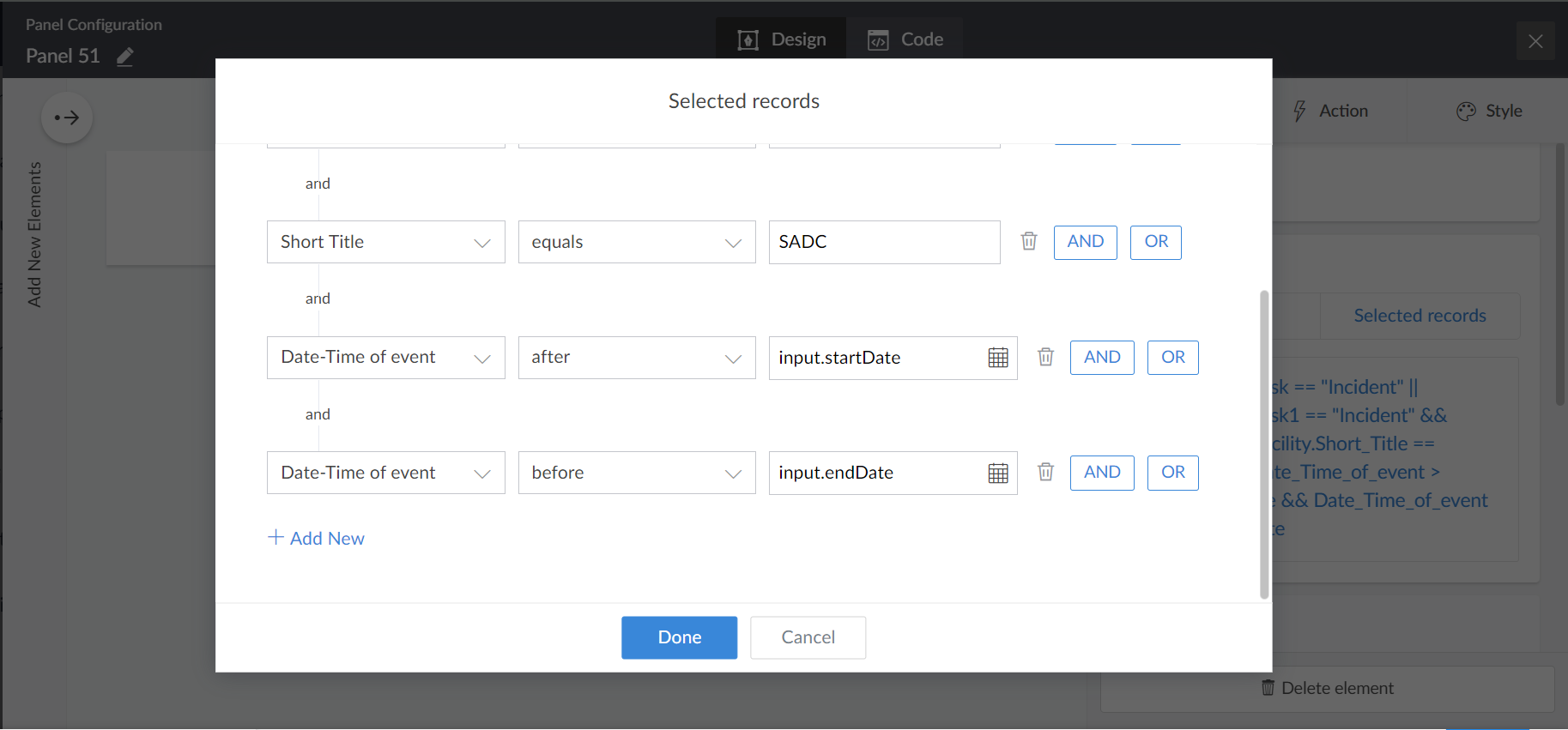 Zoho Creator Dynamic Filter - set filters