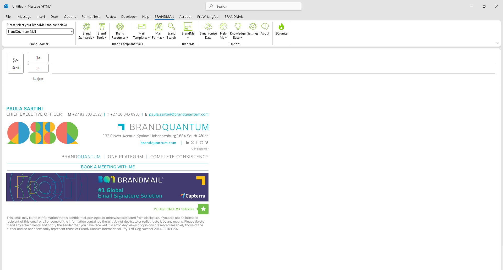 New Disclaimer Banners in BrandMail version 69